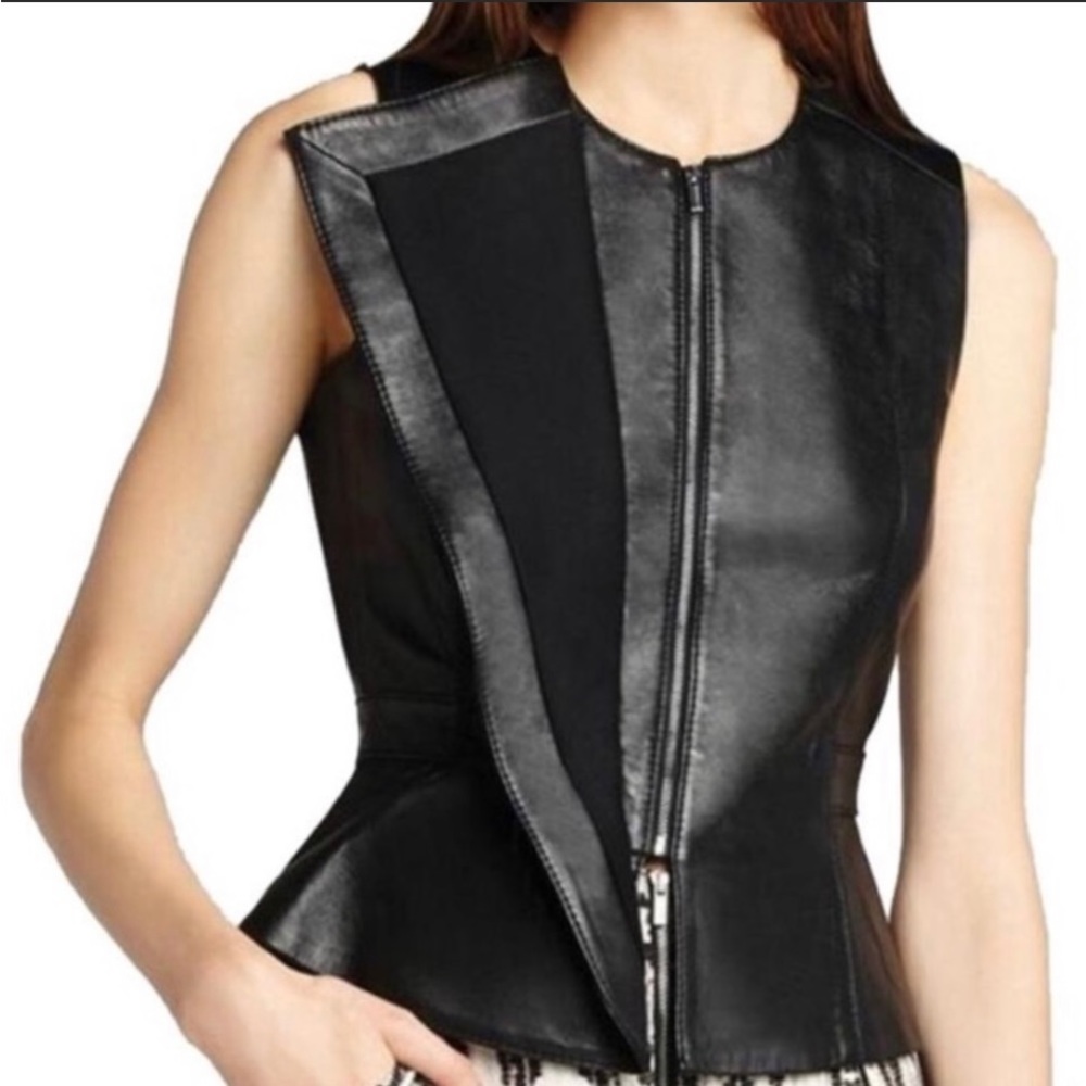 Like New BCBG MaxAzira Leather Vest